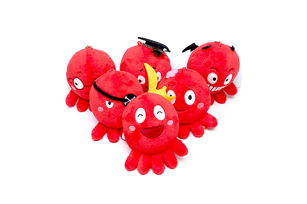 邪恶章鱼毛绒玩具挂件