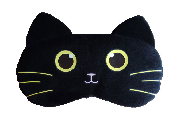 黑猫毛绒眼罩定制