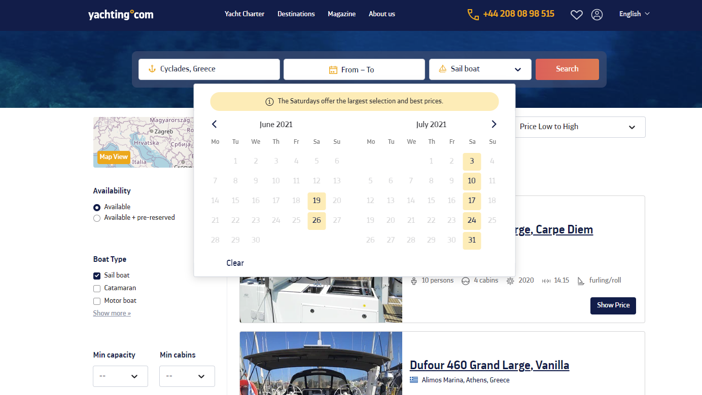 Yacthing website